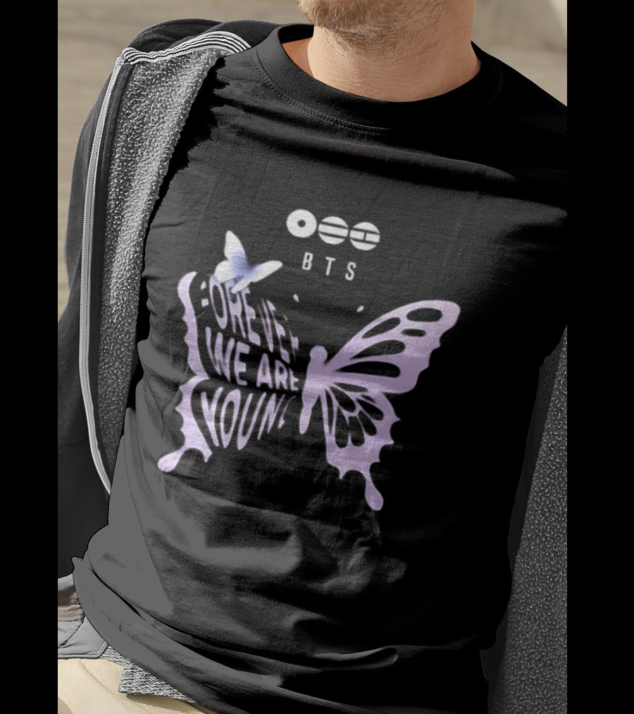 BTS Forever We Are Young Butterfly Symbol 2 Sided T-Shirt