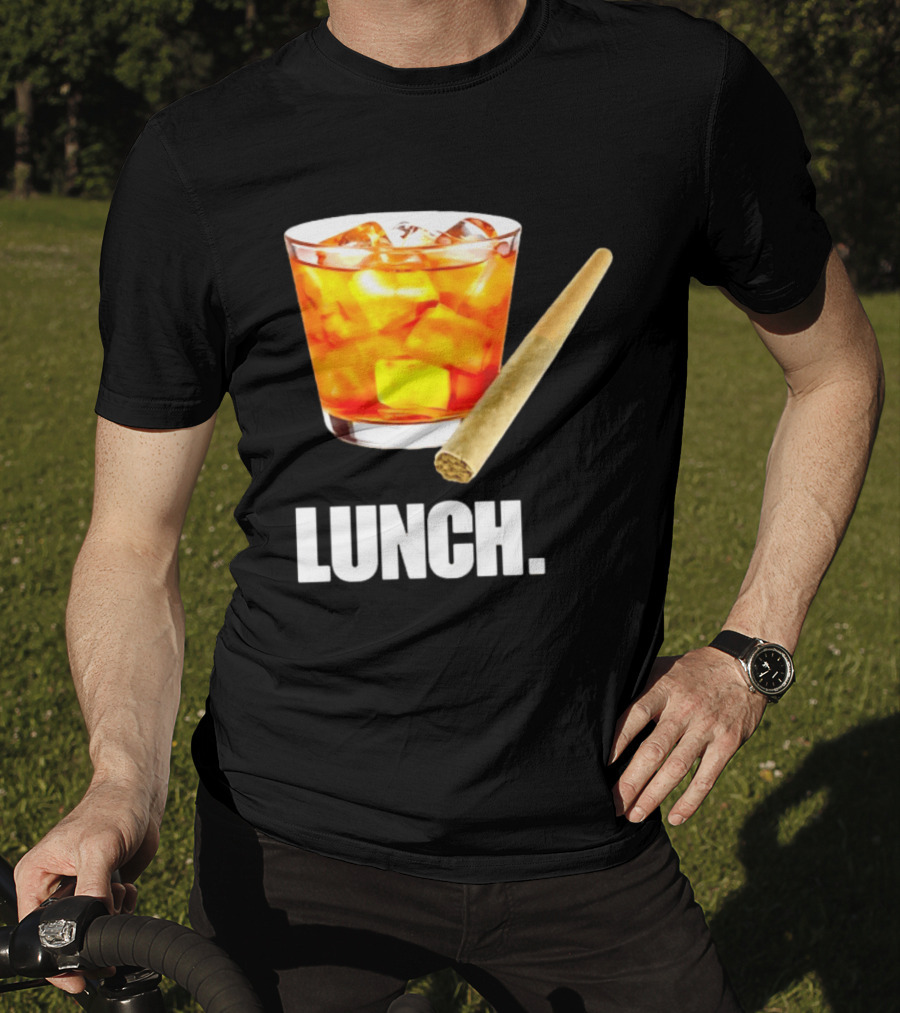 Lunch Whiskey Cigar Drinking Smoking T-Shirt