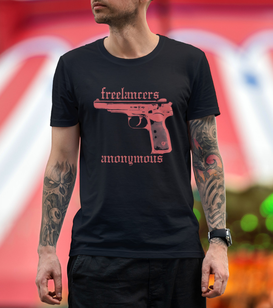 Freelancers Anonymous Gun Image T-Shirt