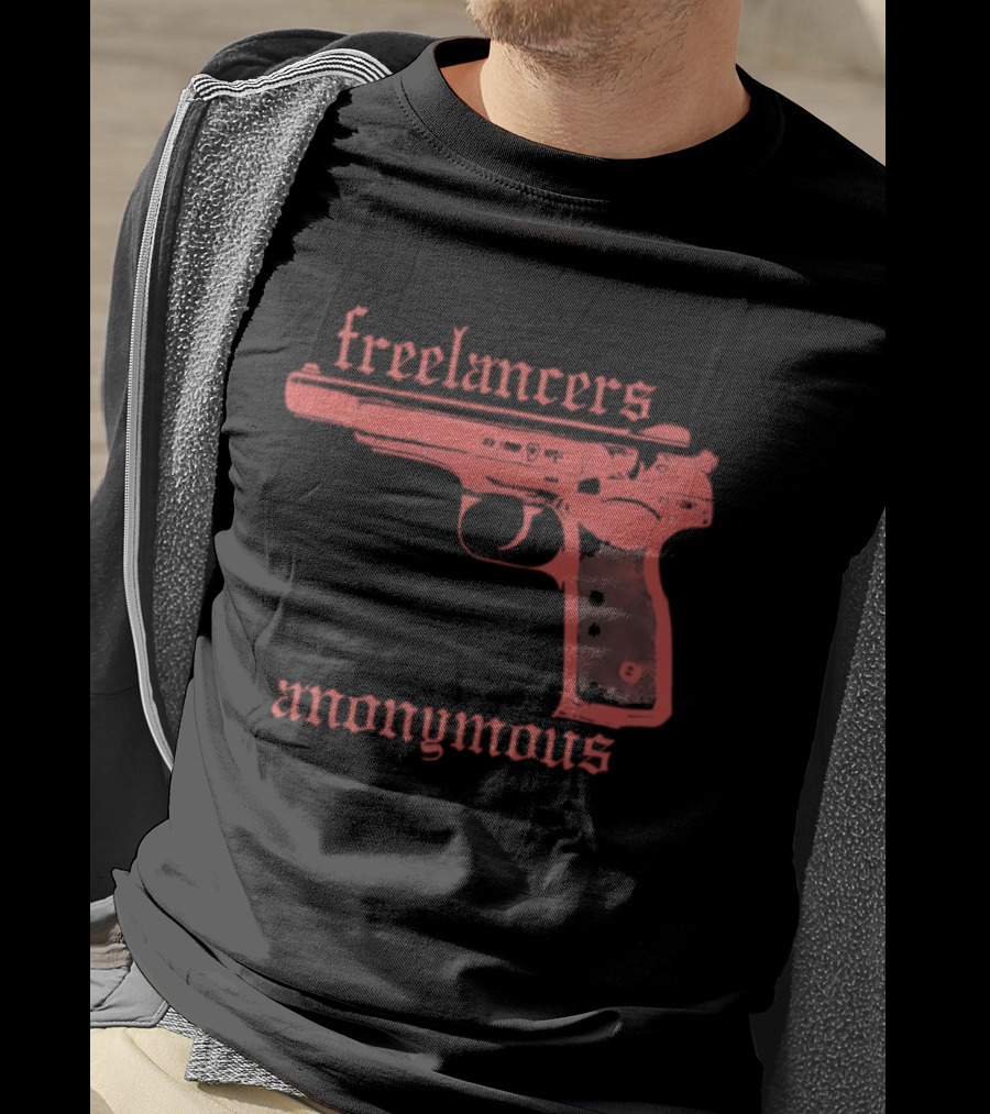 Freelancers Anonymous Gun Image T-Shirt