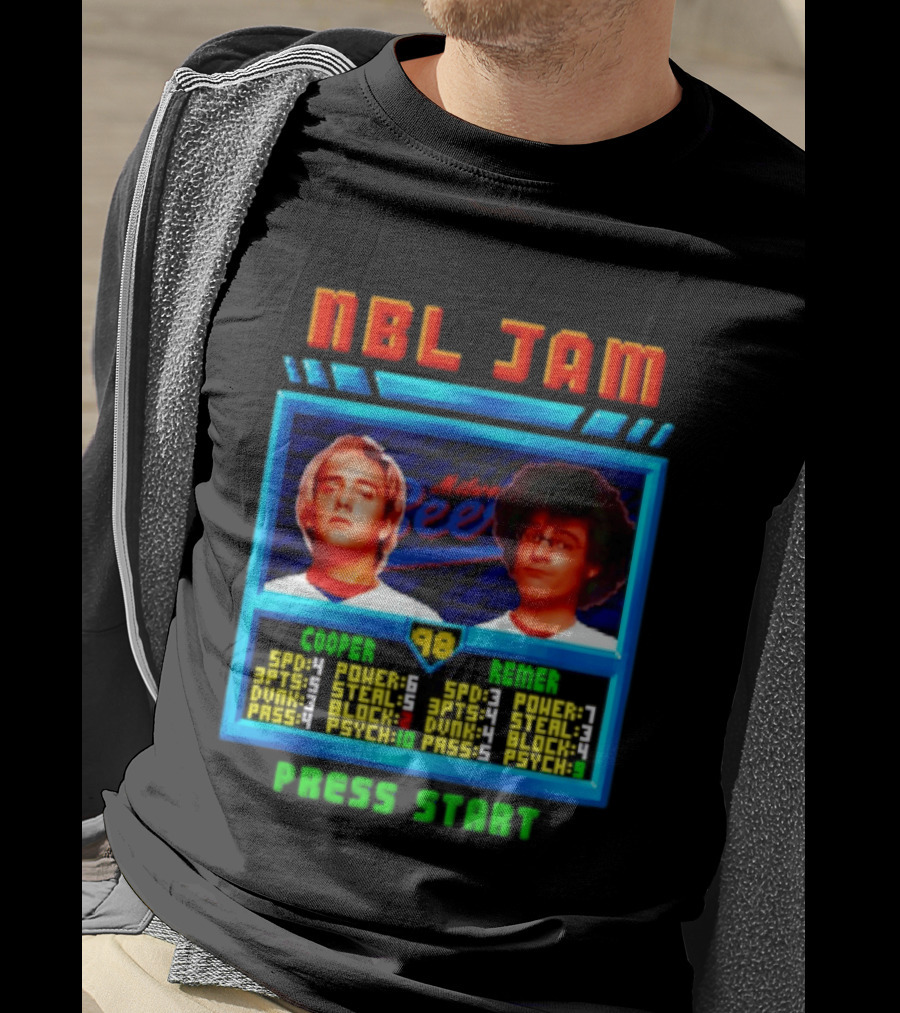 NBL Jam Cooper Remer Milwaukee Beers PASS START Players Stats T-Shirt