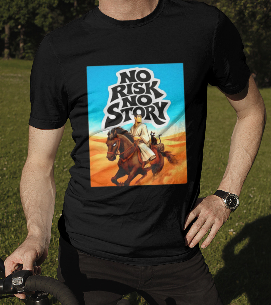 No Risk No Story Samurai Jack Cartoon Network Desert Adventure T-Shirt