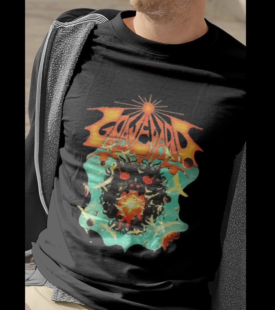 Graveyard Cosmic Energy Explosion With Surreal T-Shirt