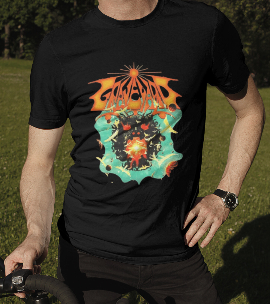 Graveyard Cosmic Energy Explosion With Surreal T-Shirt