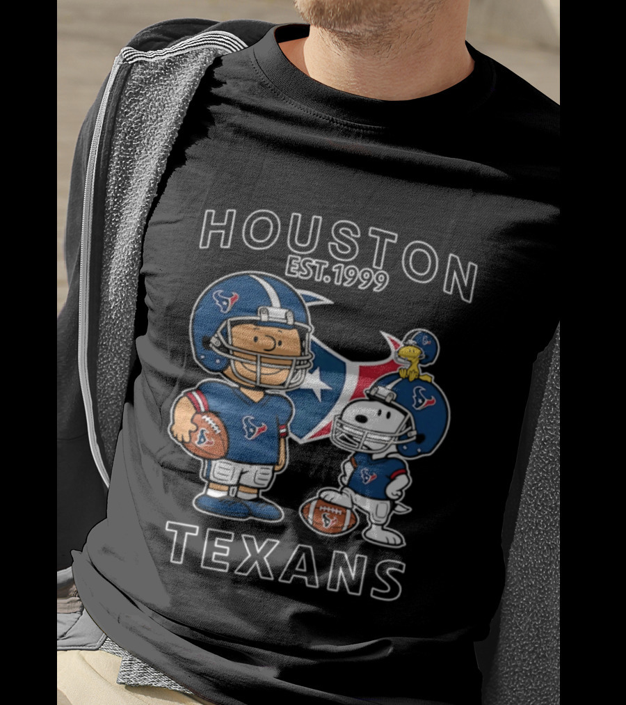 Houston Texans Est. 1999 Charlie Brown Snoopy Football Team T-Shirt