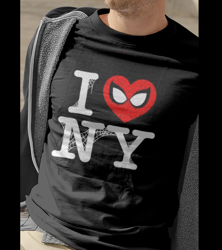 I Love NY Spider Man Marvel Superhero Iconic Web T-Shirt