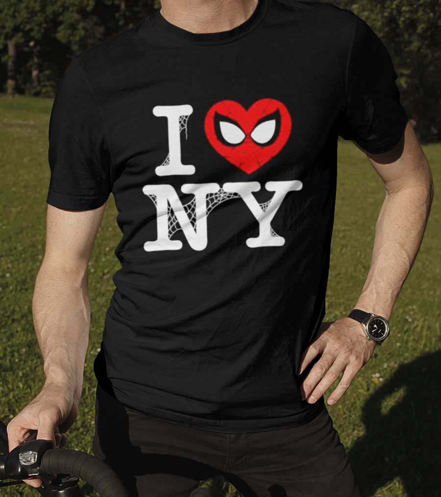 I Love NY Spider Man Marvel Superhero Iconic Web T-Shirt