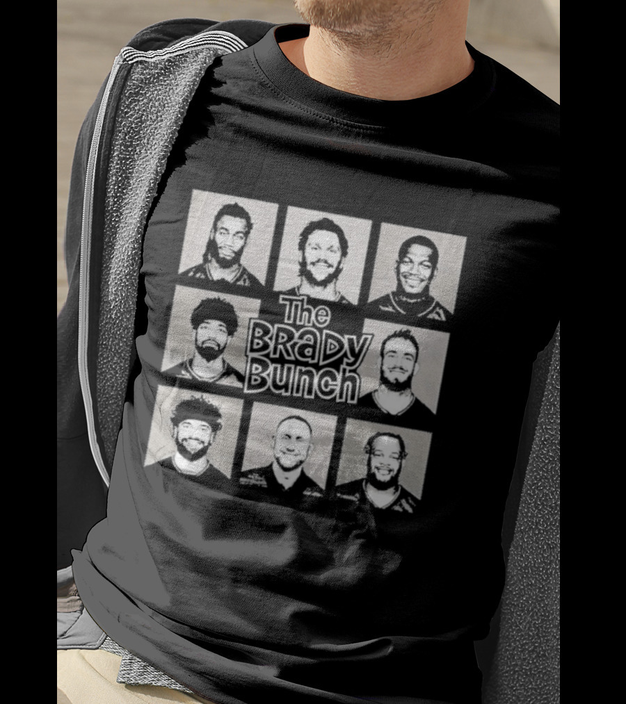 Tampa Bay Buccaneers Brady Bunch Football Team Squares T-Shirt