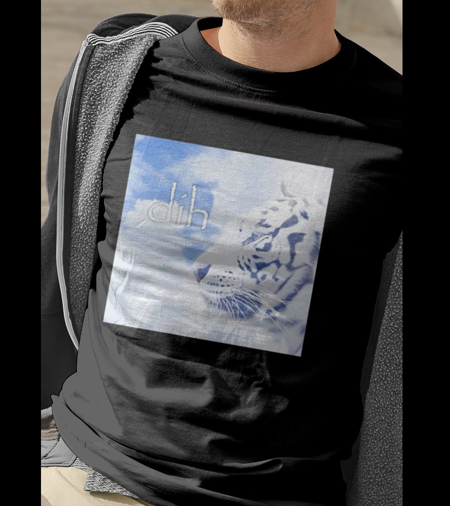 Tiger Dih Majestic Clouds White Bengal Tiger Profile T-Shirt