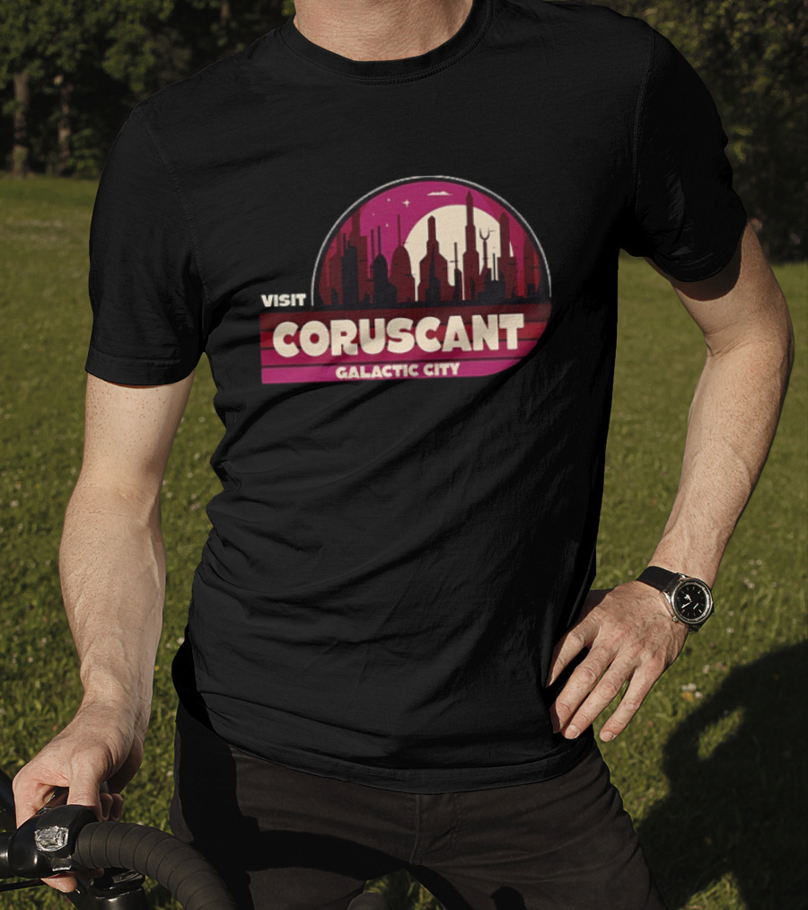 Visit Coruscant Galactic City Skyline Star Wars T-Shirt
