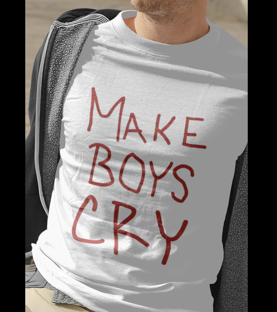 Make Boys Cry Aesthetic Y2K Trendy Red T-Shirt