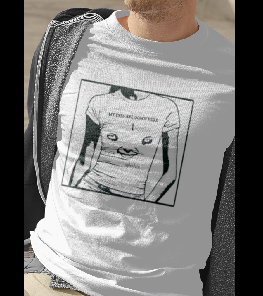 My Eyes Are Down Here Aphex Twin Richard D James Text And Visual Humor T-Shirt