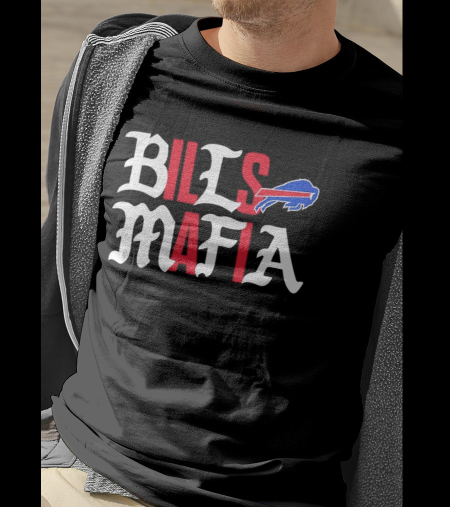 Buffalo Bills Mafia Wordmark With Team T-Shirt