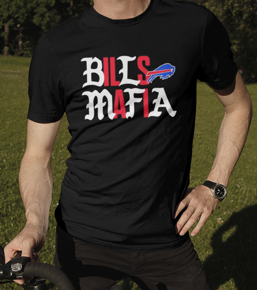 Buffalo Bills Mafia Wordmark With Team T-Shirt