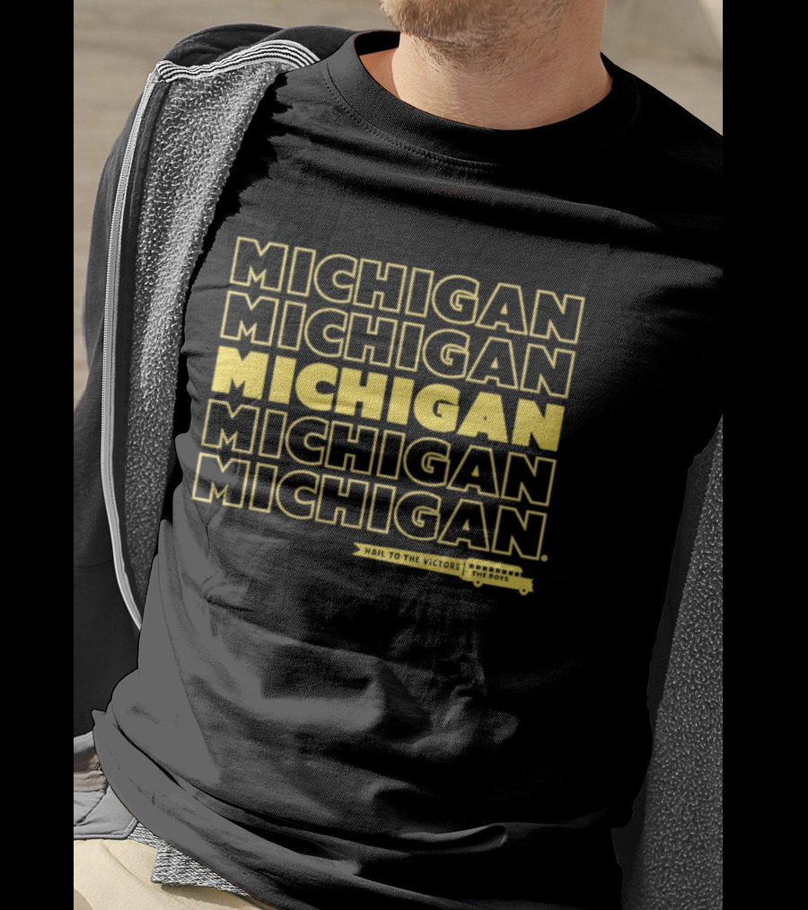 Bussin' X Michigan Hail To The Victors The Boys Michigan Wolverines Fans T-Shirt