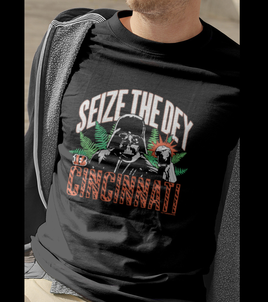 Cincinnati Bengals Star Wars Seize The Dey Darth Vader And Yoda T-Shirt
