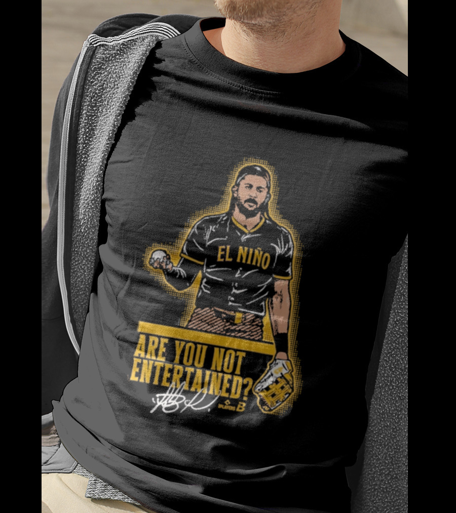 El Nino Are You Not Entertained Baseball Signature T-Shirt