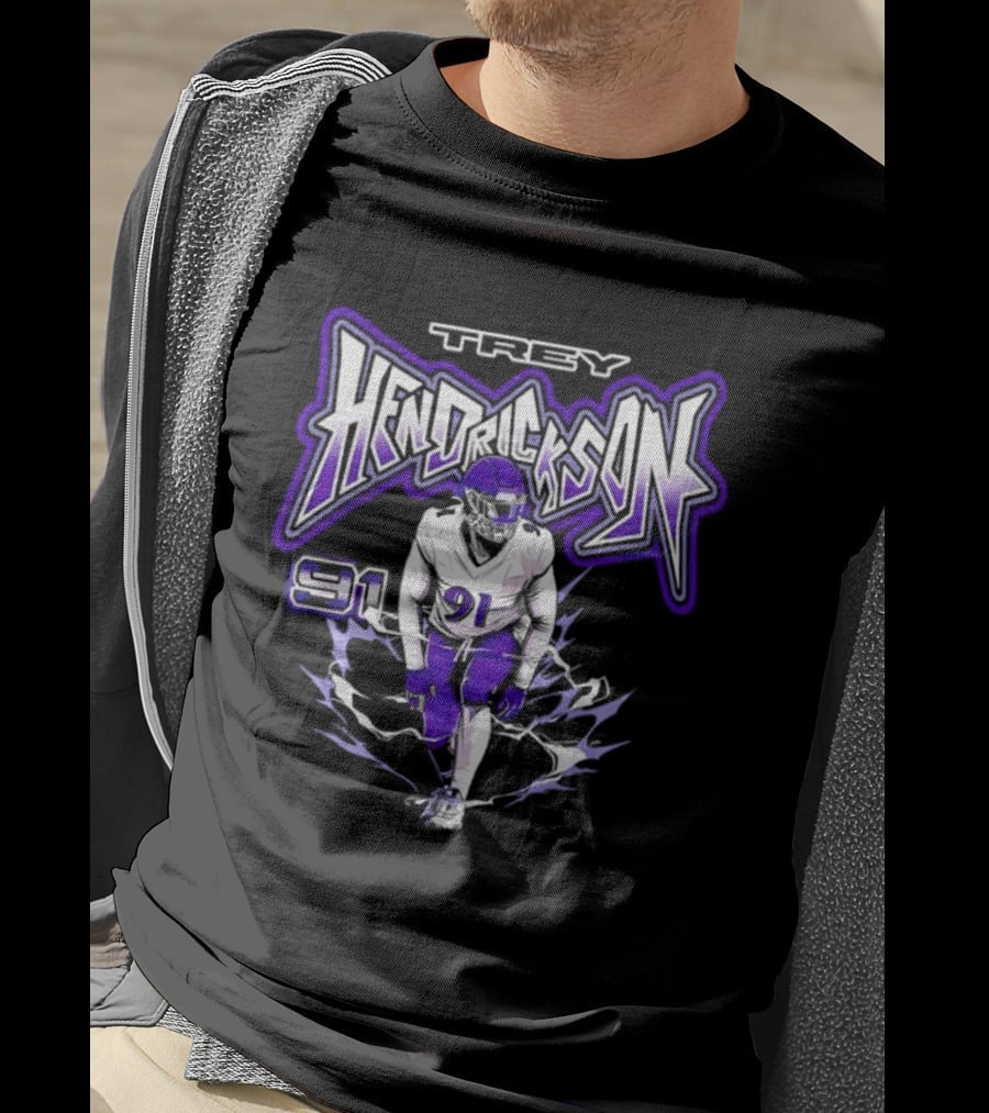 Trey Hendrickson 91 Comic Style Baltimore Ravens T-Shirt