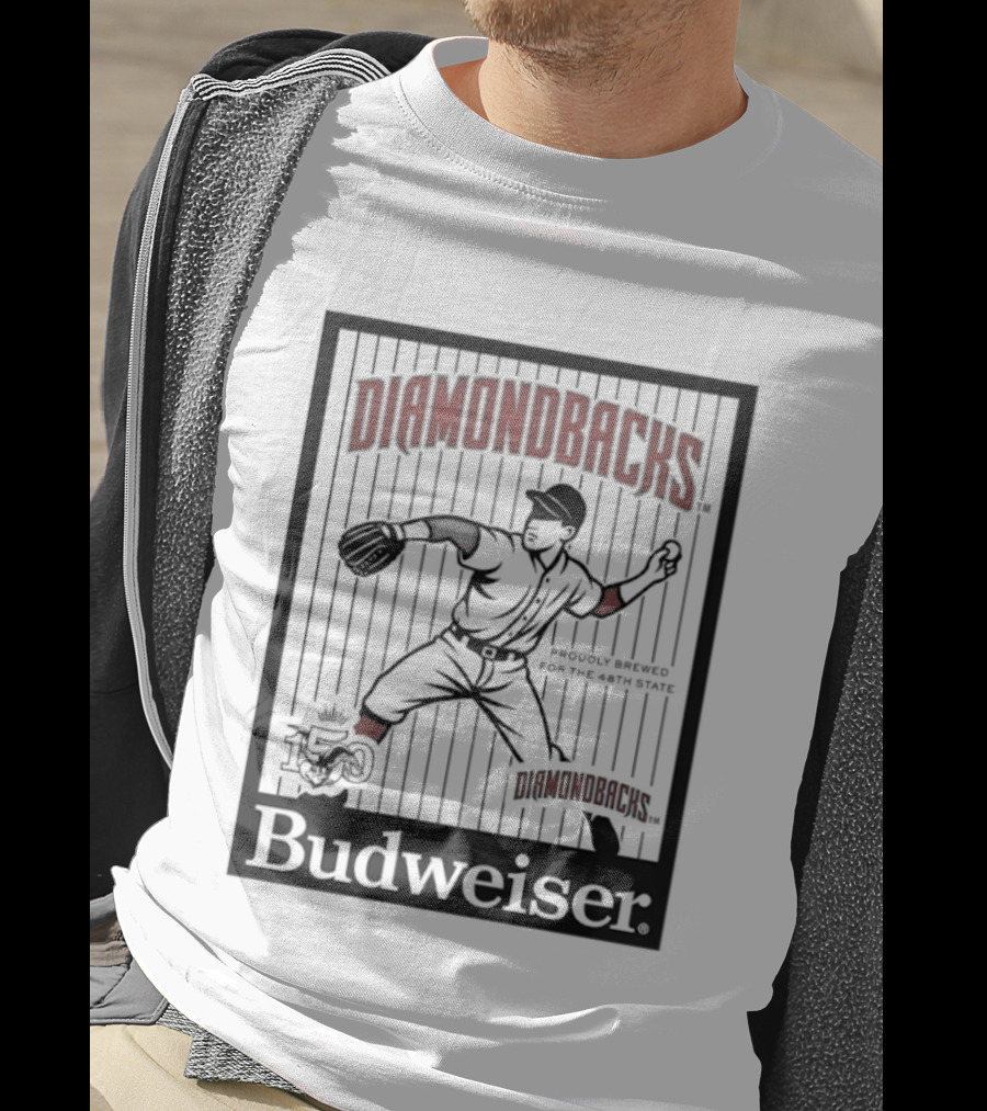 Arizona Diamondbacks Baseball Celebrating 150 Years Budweiser T-Shirt