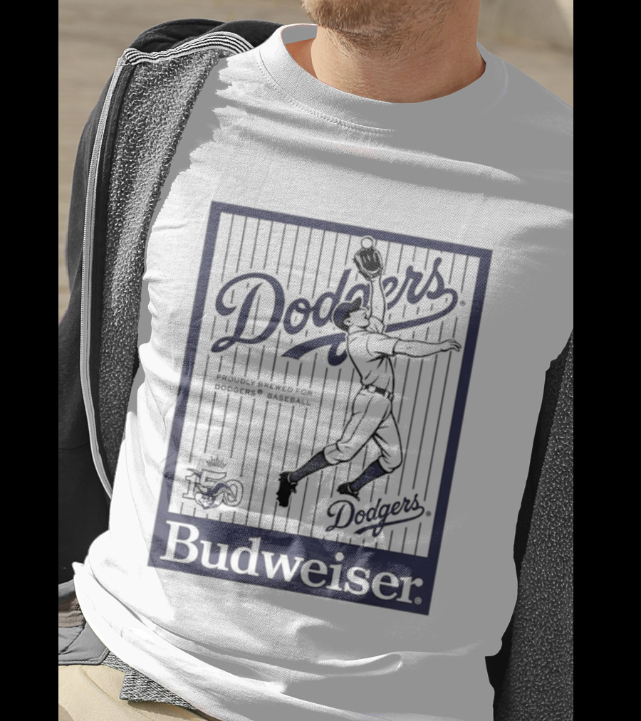 Budweiser Dodgers 150 Years Los Angeles Baseball Celebration T-Shirt