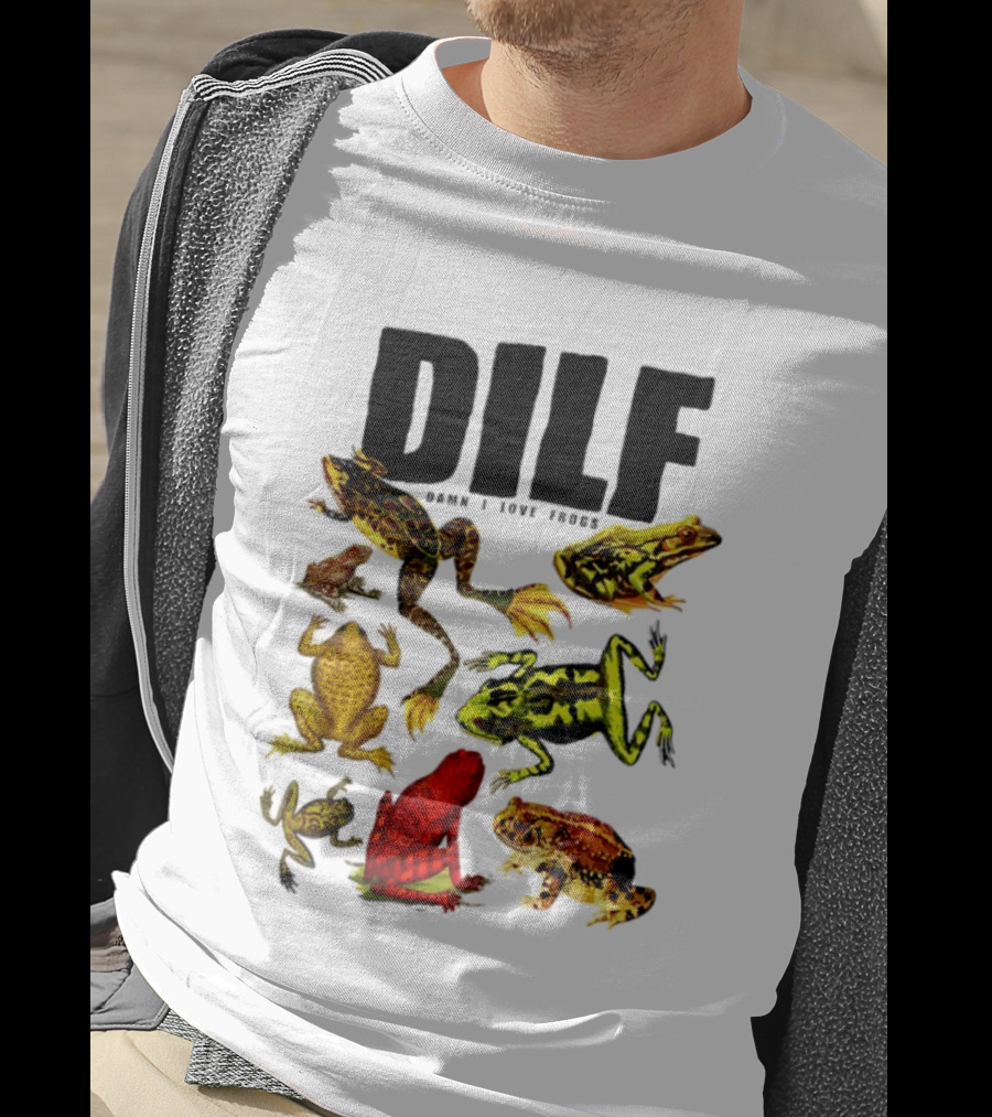 DILF Damn I Love Frogs Frog Lover Amphibian Collection T-Shirt
