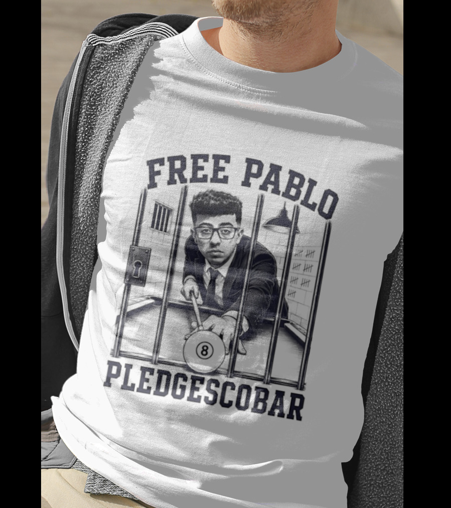 Free Pablo Pledgescobar Eight Ball Prison T-Shirt