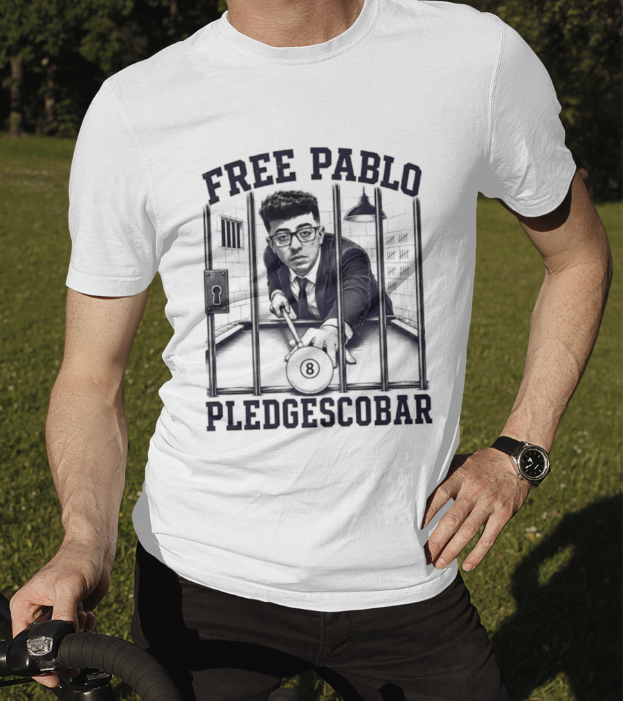 Free Pablo Pledgescobar Eight Ball Prison T-Shirt