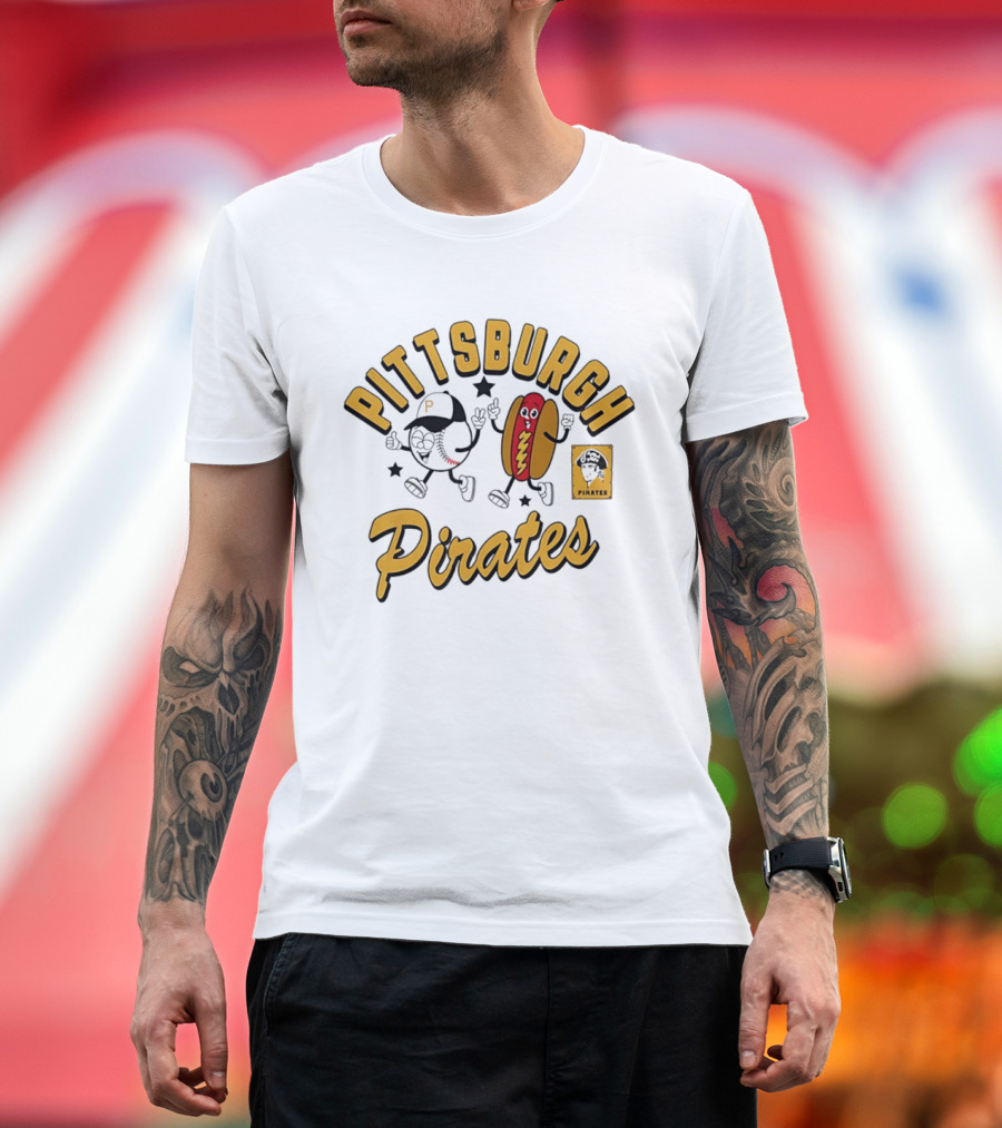 Pittsburgh Pirates Baseball Hot Dog Snack T-Shirt