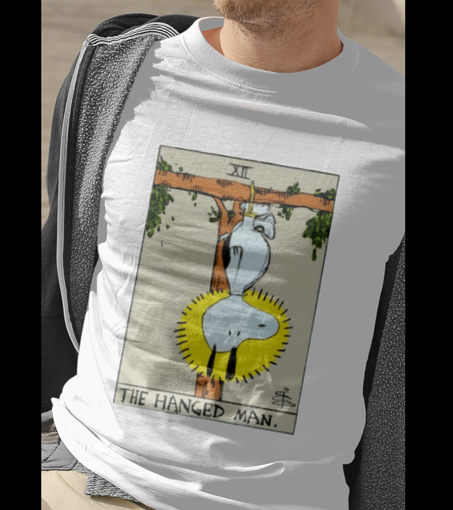 Snoopy The Hanged Man Tarot Card XII Peanuts T-Shirt