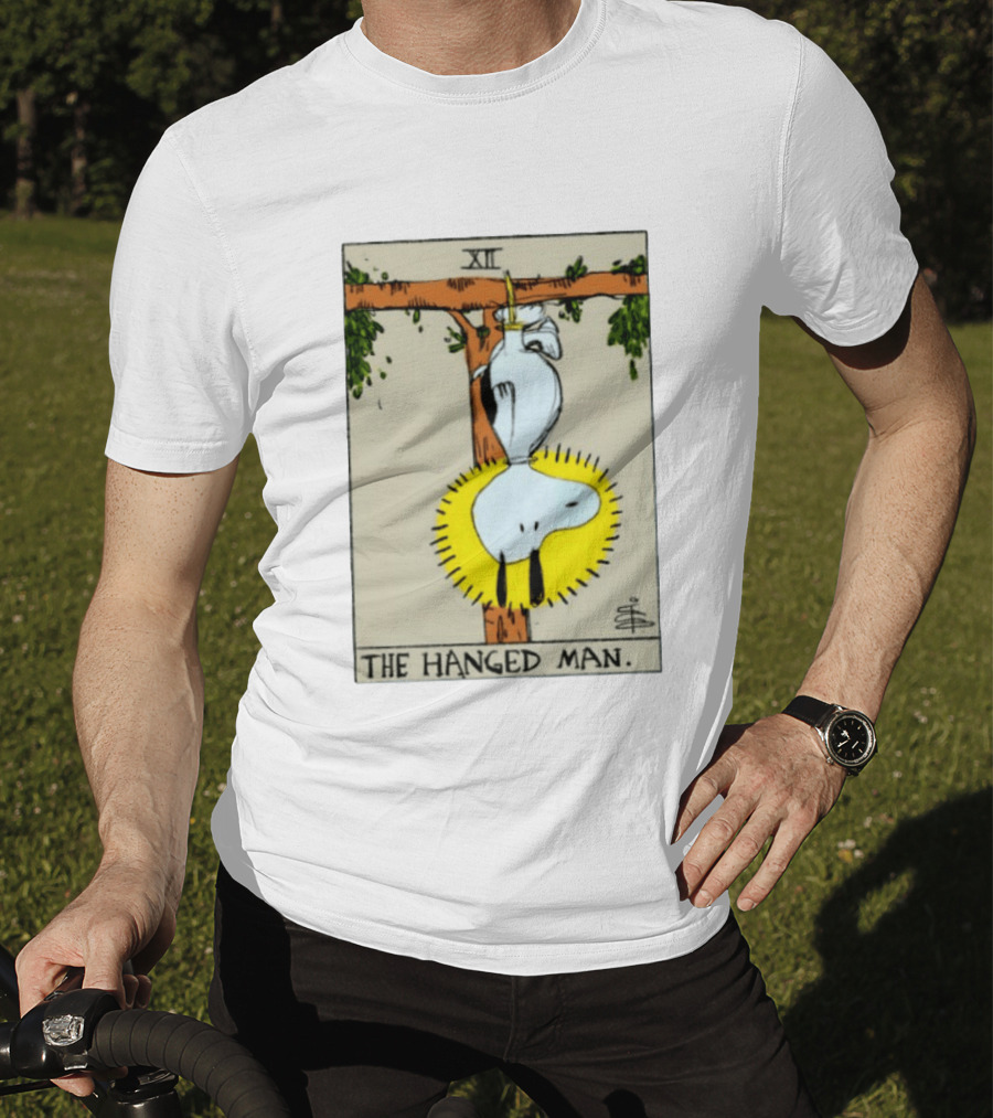 Snoopy The Hanged Man Tarot Card XII Peanuts T-Shirt