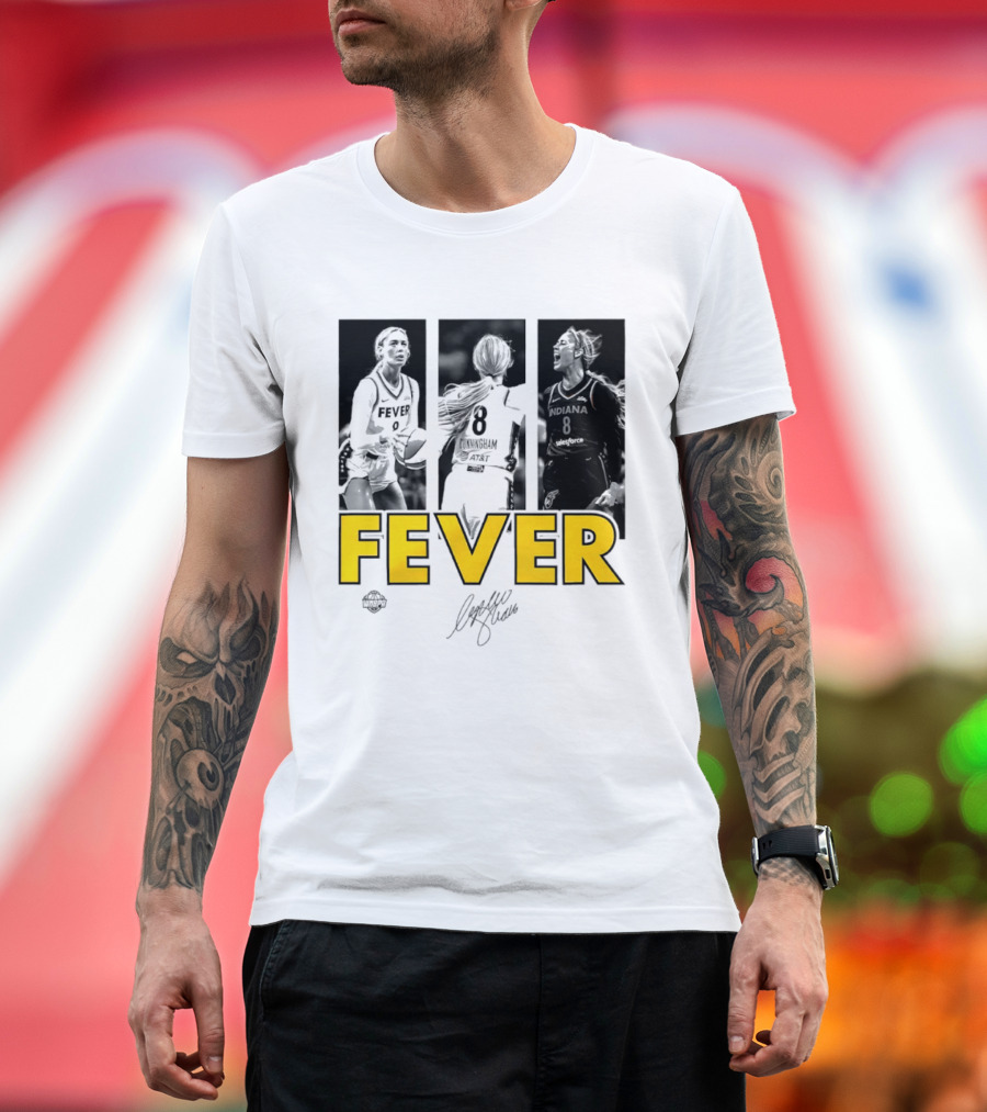 Sophie Cunningham Indiana Fever 8 Signature WNBA Player Collage T-Shirt