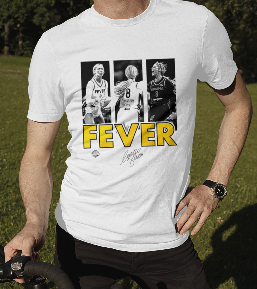 Sophie Cunningham Indiana Fever 8 Signature WNBA Player Collage T-Shirt