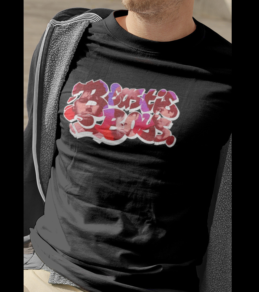 Beastie Boys Get Busy Or Get Lost Red And White Text With Faces T-Shirt