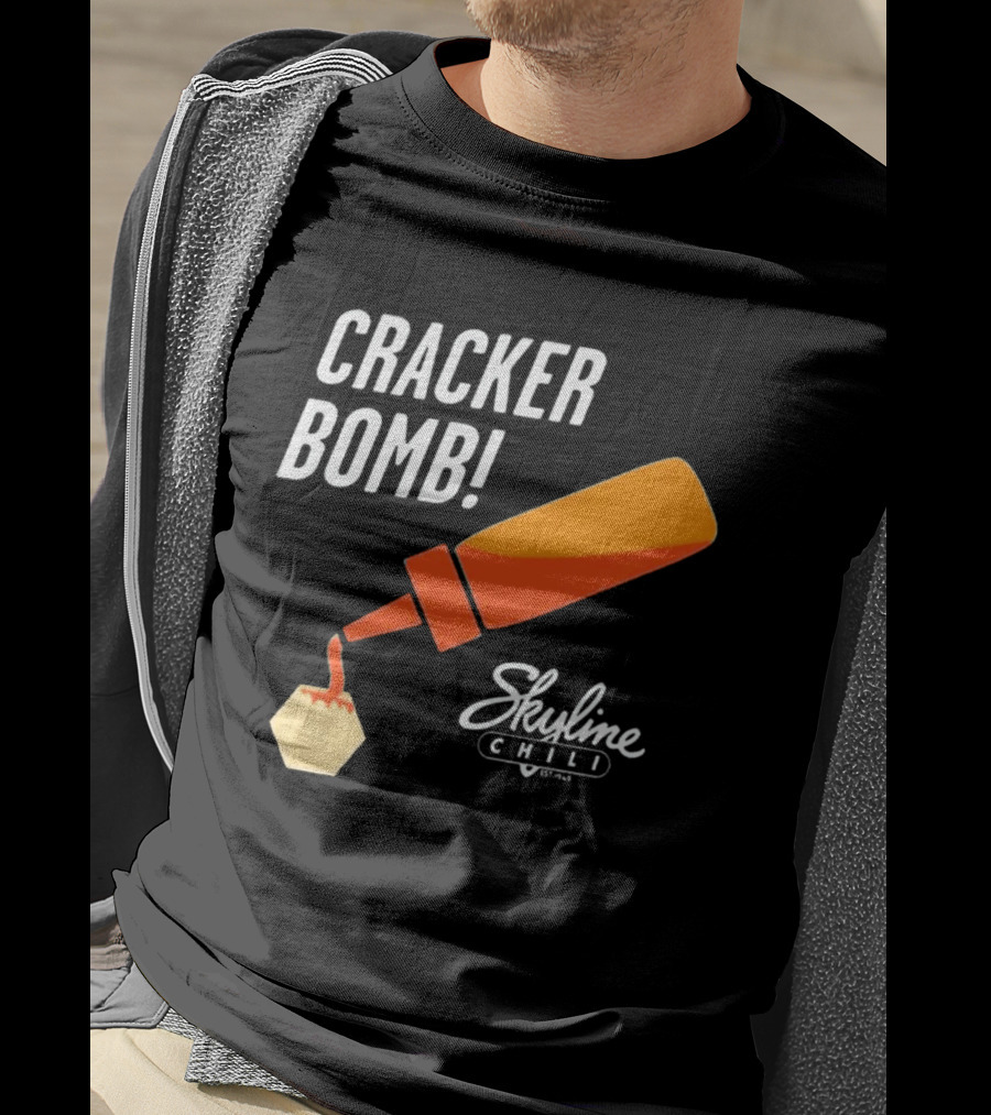 Cracker Bomb Skyline Chili Hot Sauce Fun T-Shirt