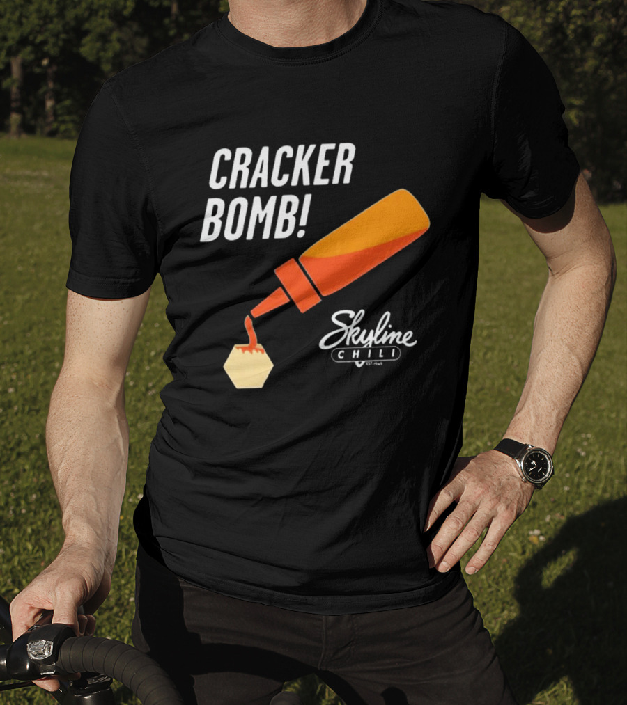 Cracker Bomb Skyline Chili Hot Sauce Fun T-Shirt