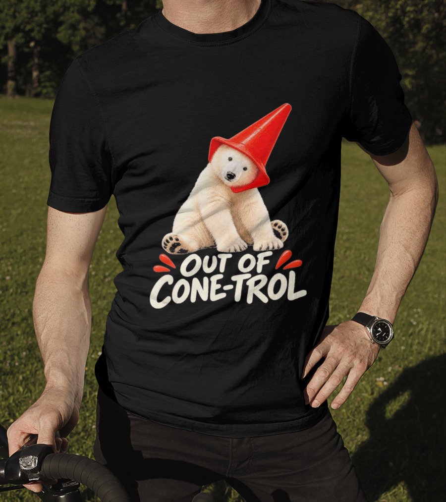 Out Of Cone Trol Polar Bear Traffic Cone Viral T-Shirt