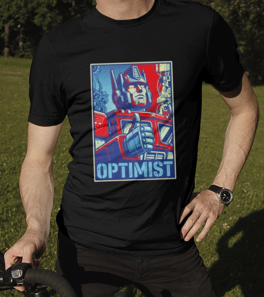 Optimus Prime Optimist Transformers Art Thumbs Up T-Shirt