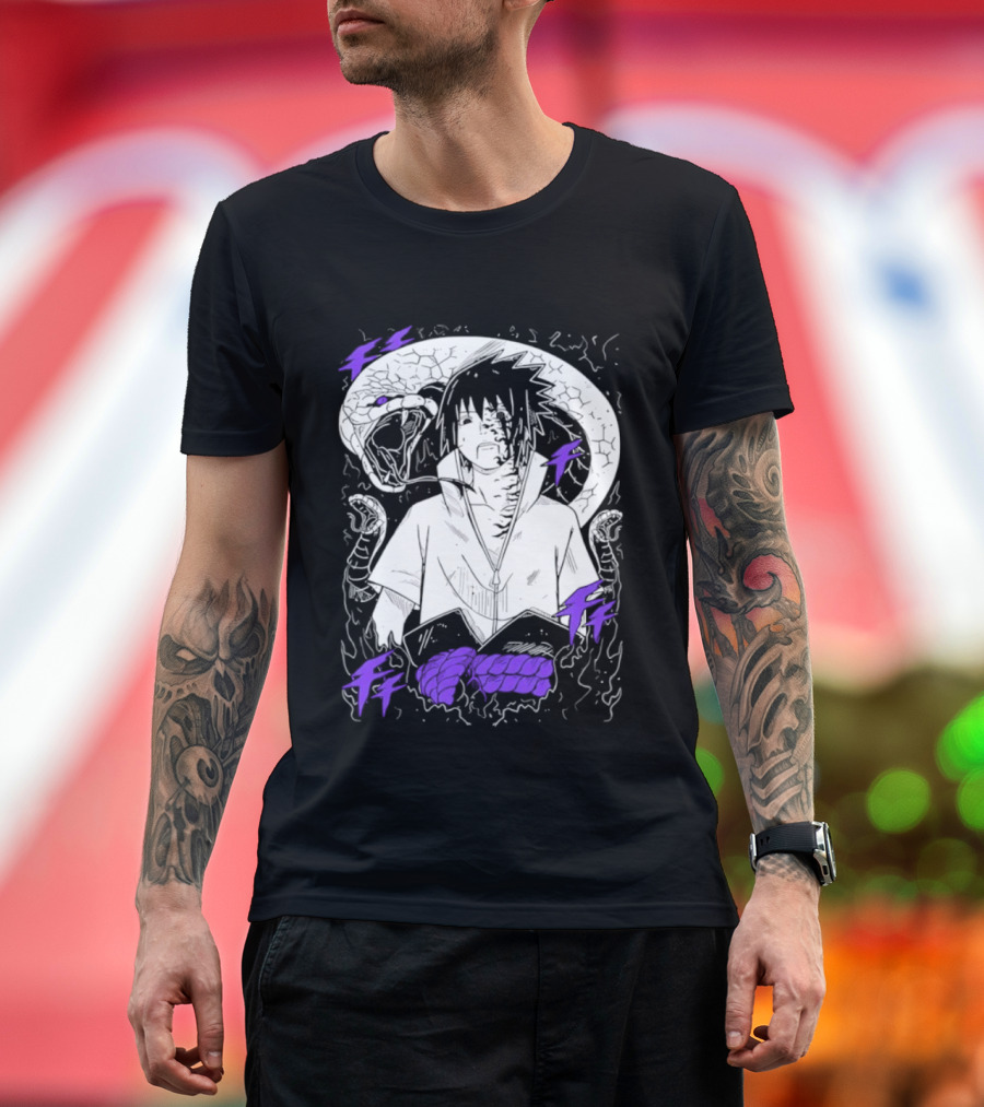 Sasuke Uchiha Orochimaru Snake Naruto Susanoo Mangekyo Sharingan T-Shirt