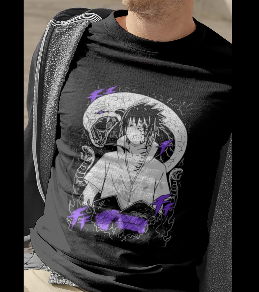 Sasuke Uchiha Orochimaru Snake Naruto Susanoo Mangekyo Sharingan T-Shirt