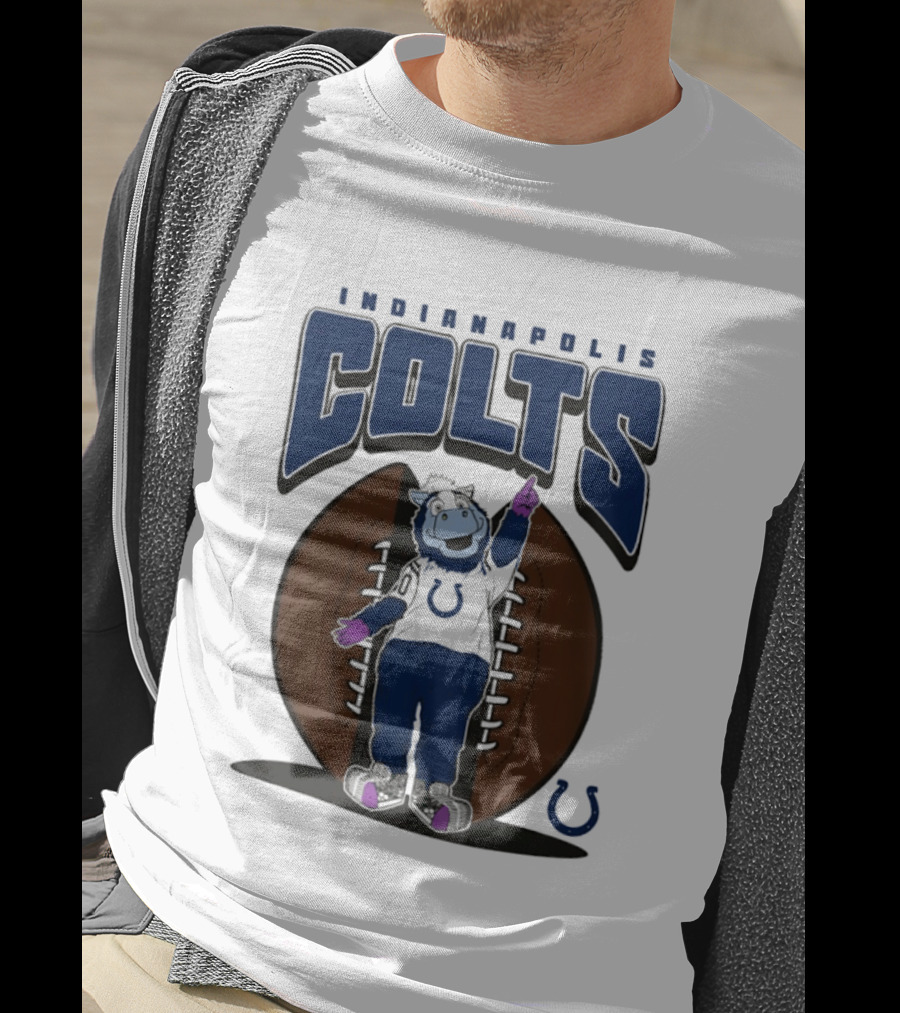 Indianapolis Colts Blue Mania Mascot Football 2026 T-Shirt