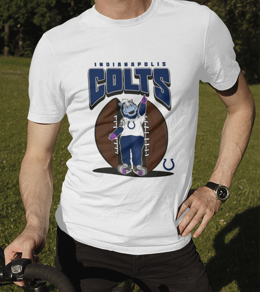 Indianapolis Colts Blue Mania Mascot Football 2026 T-Shirt
