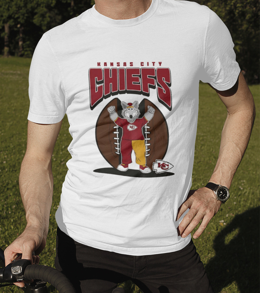 Kansas City Chiefs K.C. Wolf Mascot Football 2026 T-Shirt
