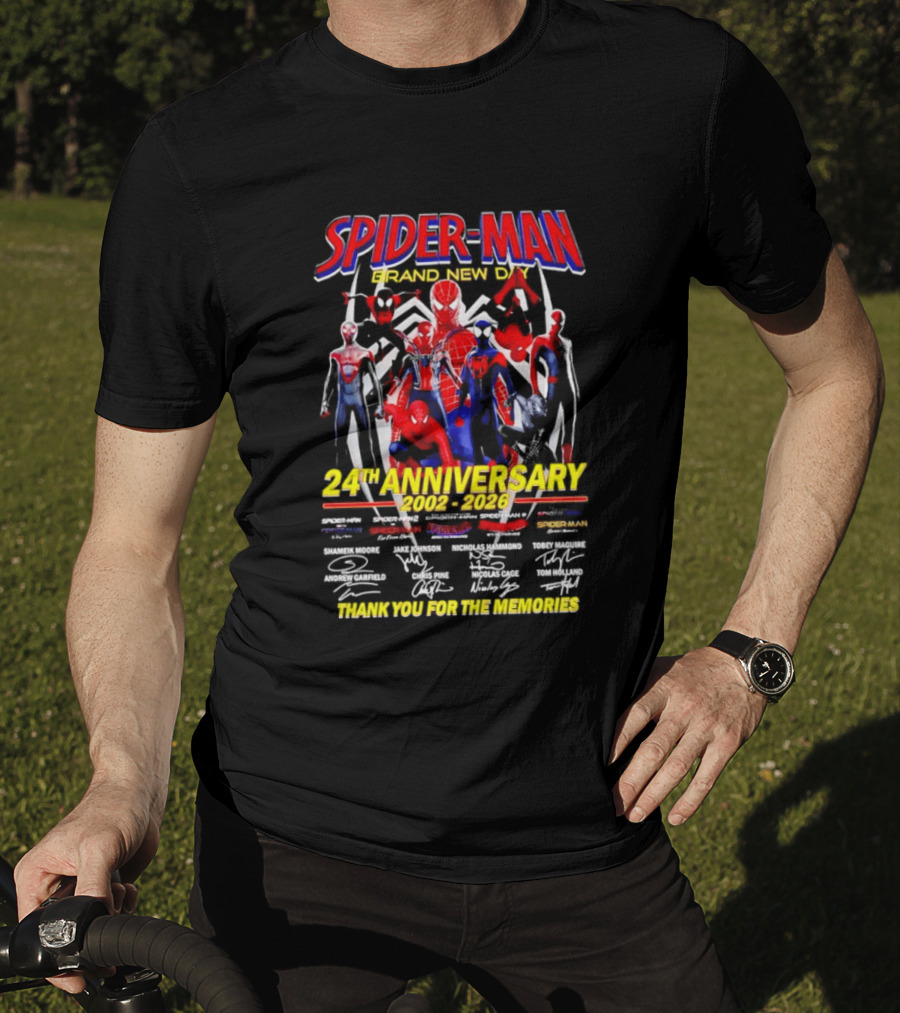 Spider Man Brand New Day 24th Anniversary 2002 2026 Thank You For The Memories T-Shirt