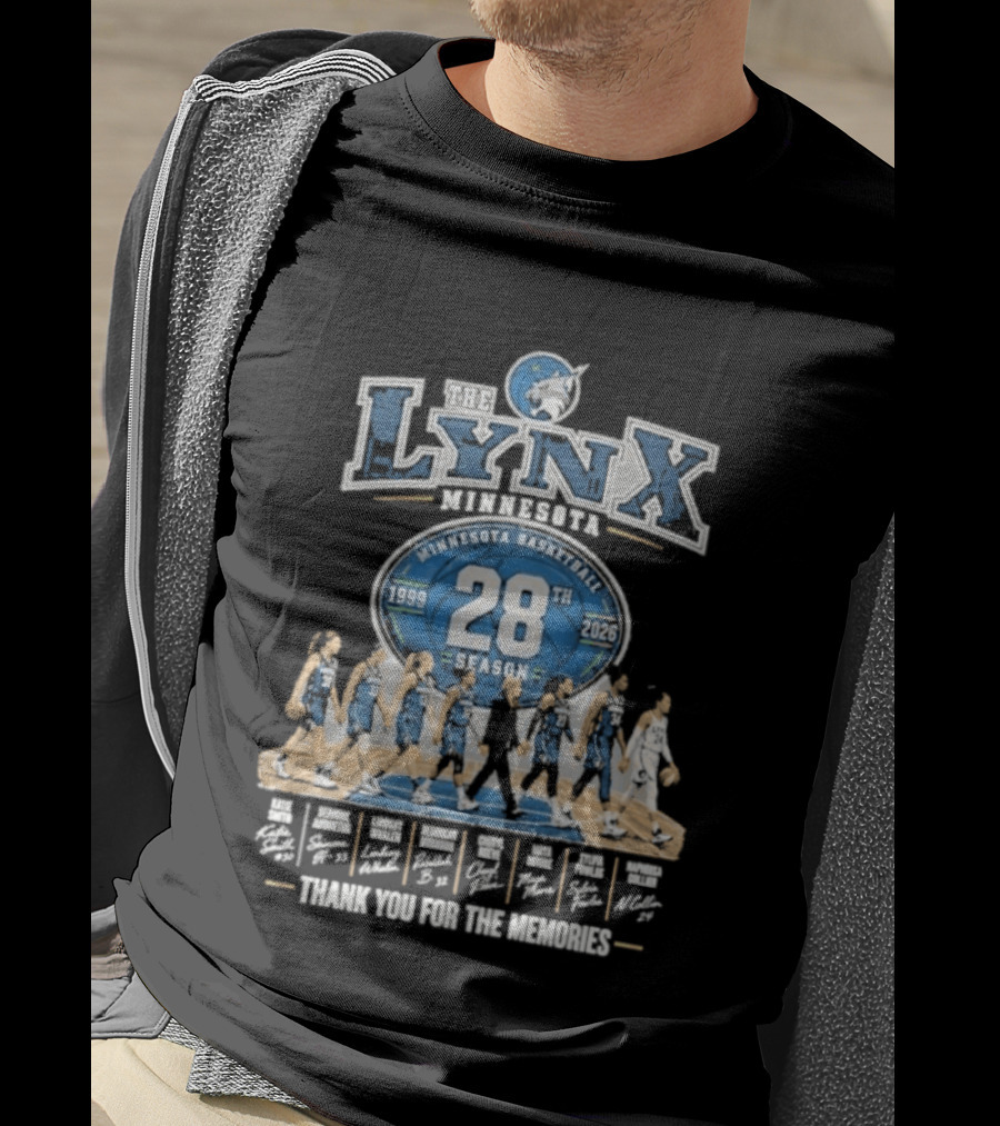 The Lynx Minnesota Basketball 28th Season 1999 2026 Thank You For The Memories Legend Player T-Shirt
