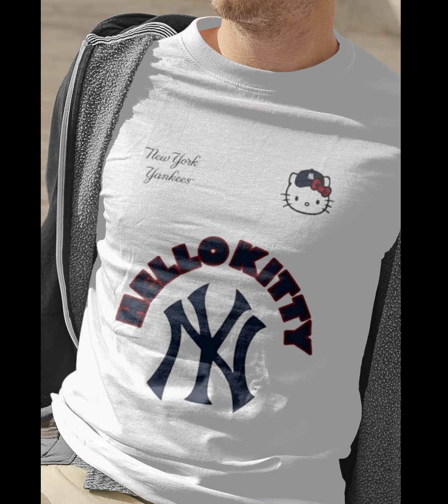 New York Yankees Hello Kitty Collaboration August 22 Yankee Stadium T-Shirt