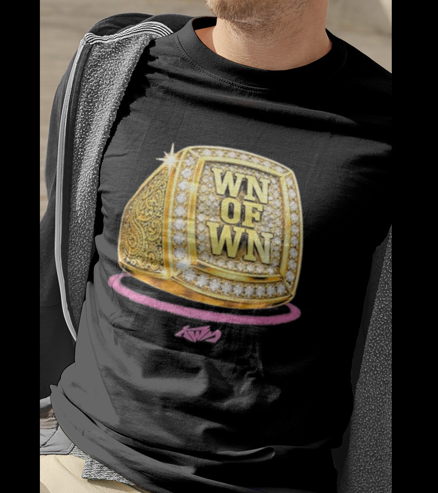 WN OF WIN Championship Gold Ring With Diamonds T-Shirt