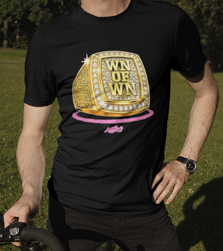 WN OF WIN Championship Gold Ring With Diamonds T-Shirt