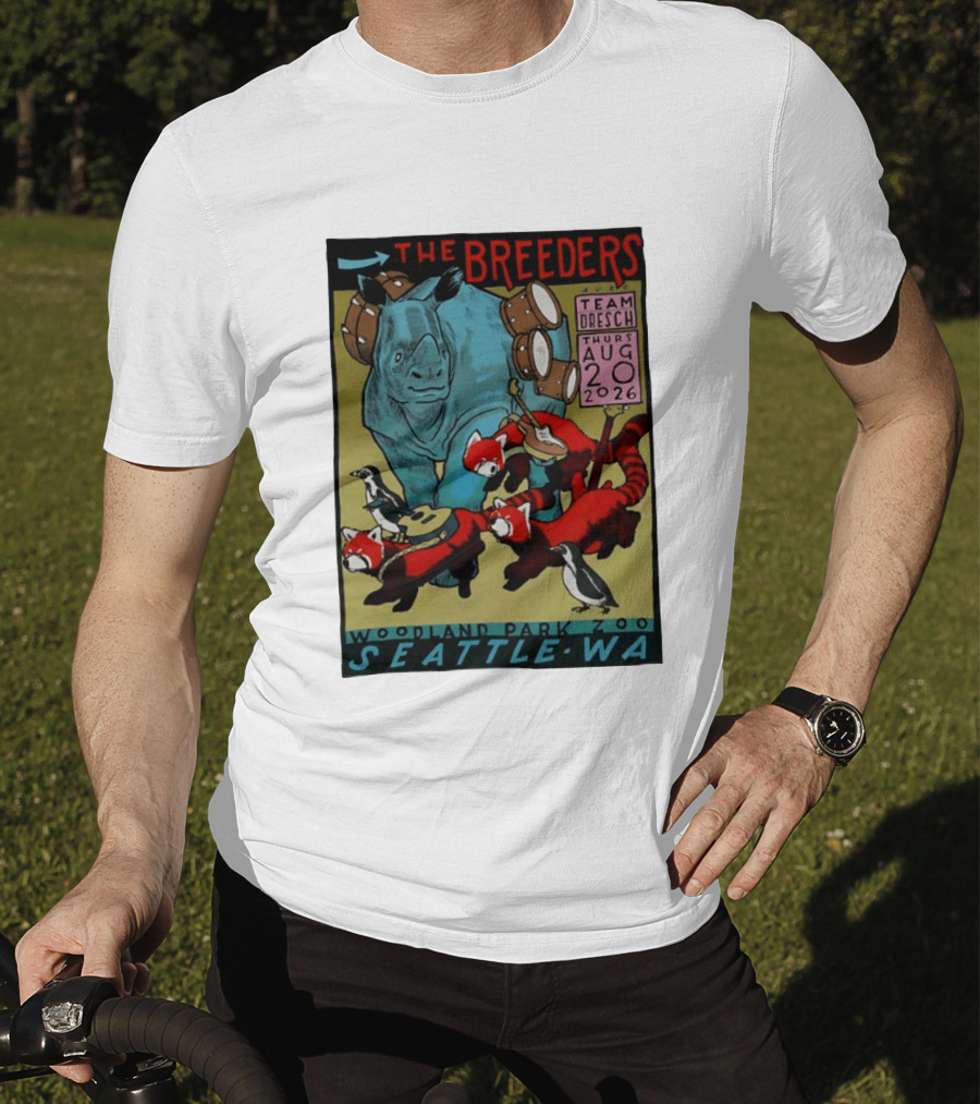 The Breeders Team Dresch Live Woodland Park Zoo Seattle WA August 20 2026 T-Shirt