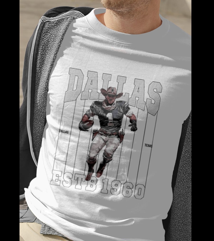 Dallas Cowboys Estb 1960 Football Vintage Style Running Player T-Shirt