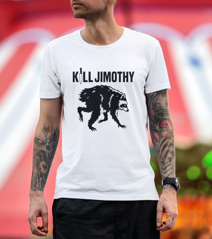 Kill Jimothy Raccoon Meme Knife T-Shirt